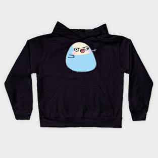 yo-yo I The Funny Tiny Chick with Big Paunch Sticker Kids Hoodie